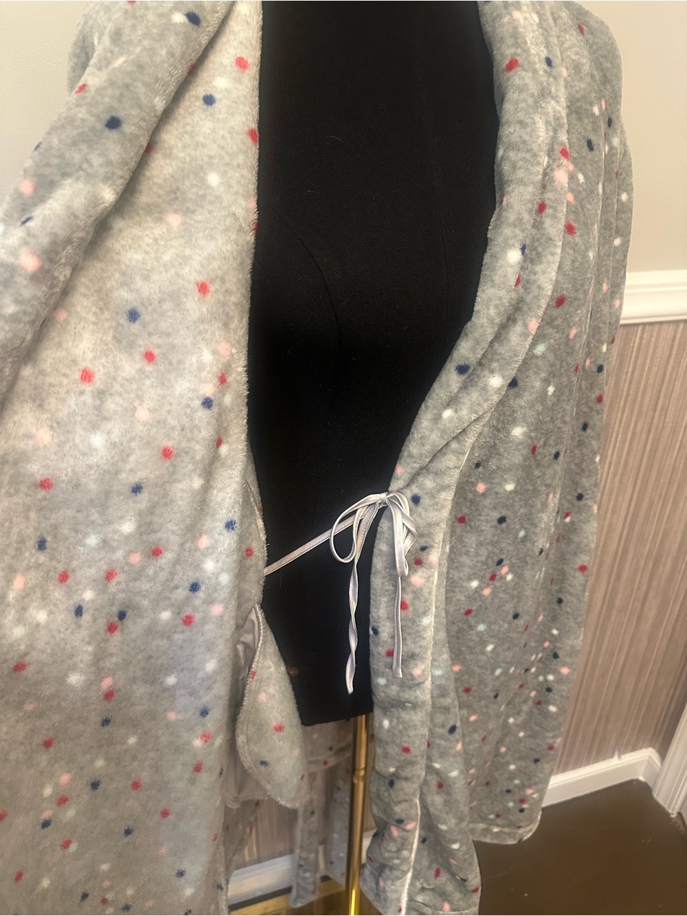 Kate Spade New York Plush Polka Dot Robe – Size L/XL - Picture 3 of 8